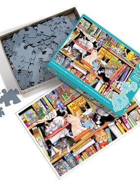 Cobble Hill Family puzzle  350-Piece Jigsaw Puzzle - Colorful Kittens Shelf
